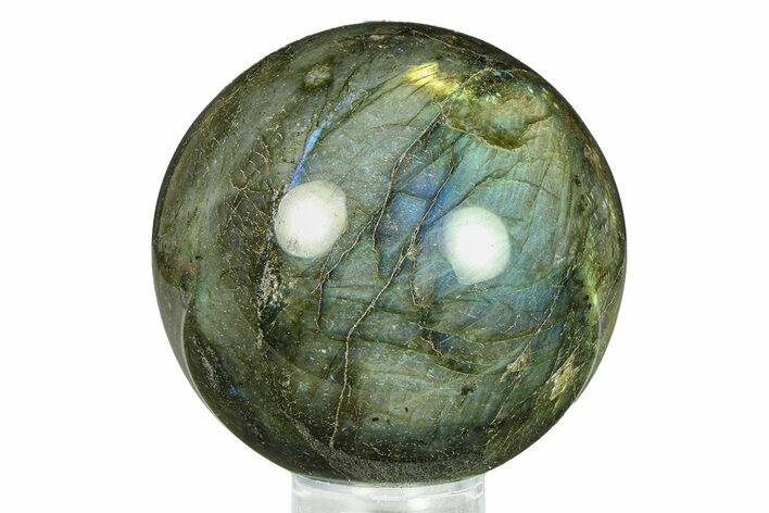 Flashy, Polished Labradorite Sphere - Great Color Play #292106